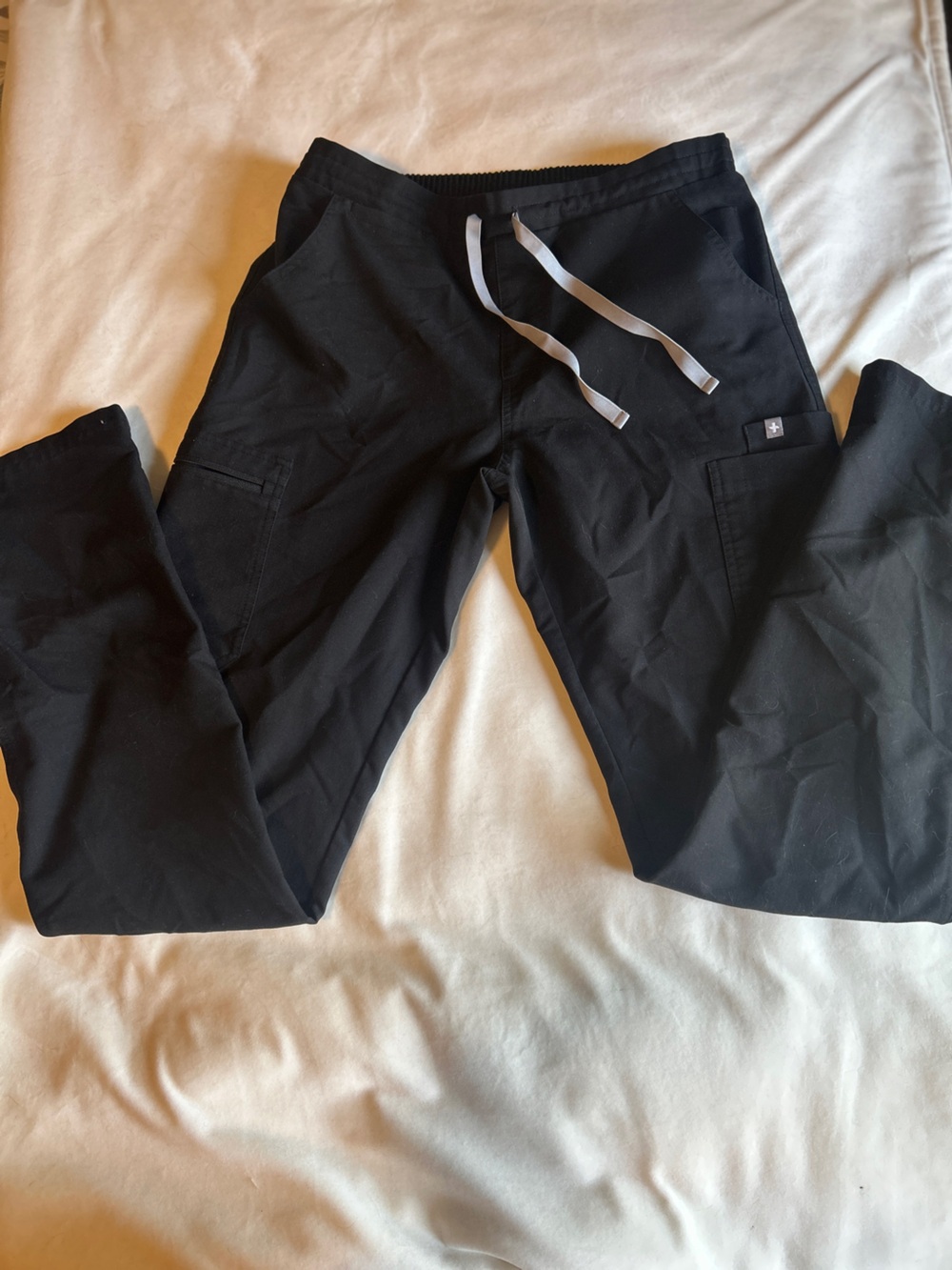 Figs Black Women's Straight leg with Contrast Drawstring